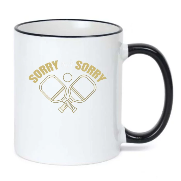 Sorry Not Sorry Pickleball Black Color Changing Mug