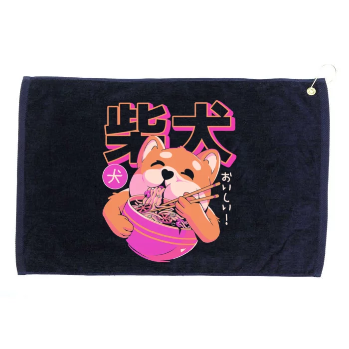 Shiba Noodles Grommeted Golf Towel