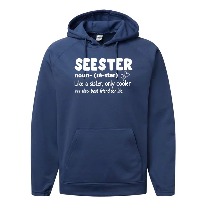 Seester Noun Seester Definition Sister Performance Fleece Hoodie