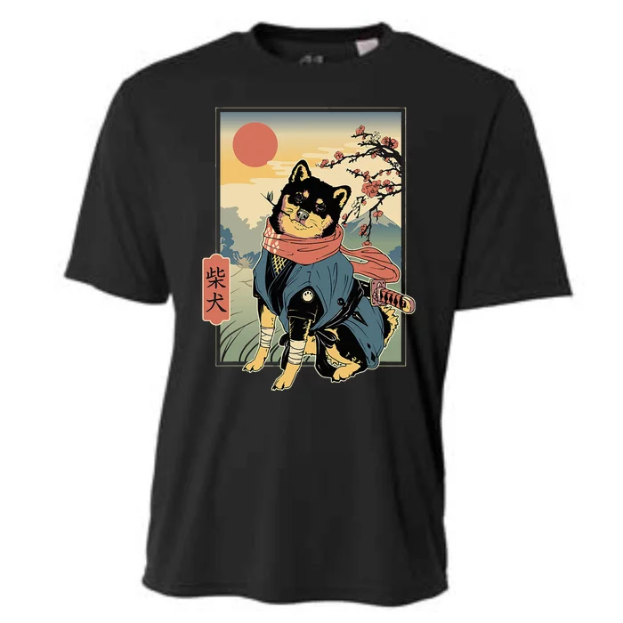 Shiba Ninja Samurai Dogs Pet Days For Friends Family Cooling Performance Crew T-Shirt