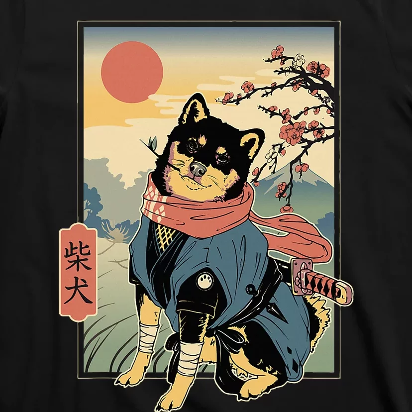 Shiba Ninja Samurai Dogs Pet Days For Friends Family T-Shirt