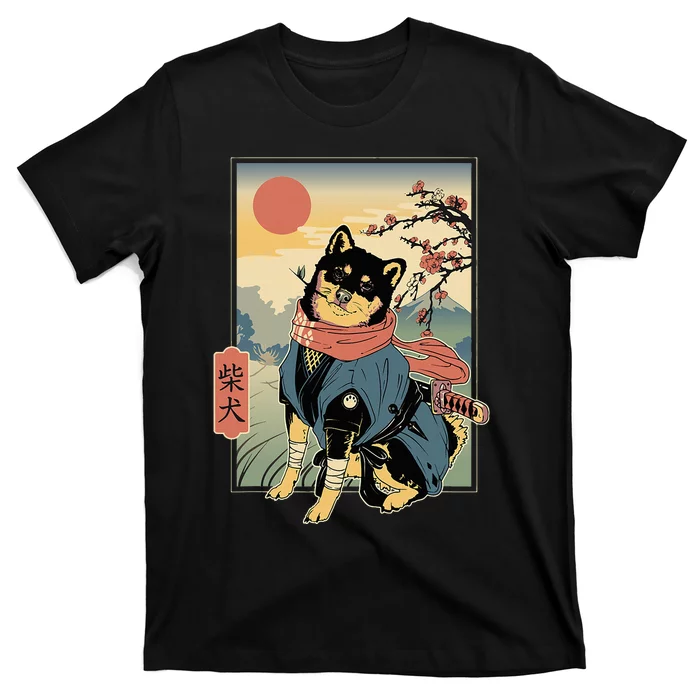 Shiba Ninja Samurai Dogs Pet Days For Friends Family T-Shirt