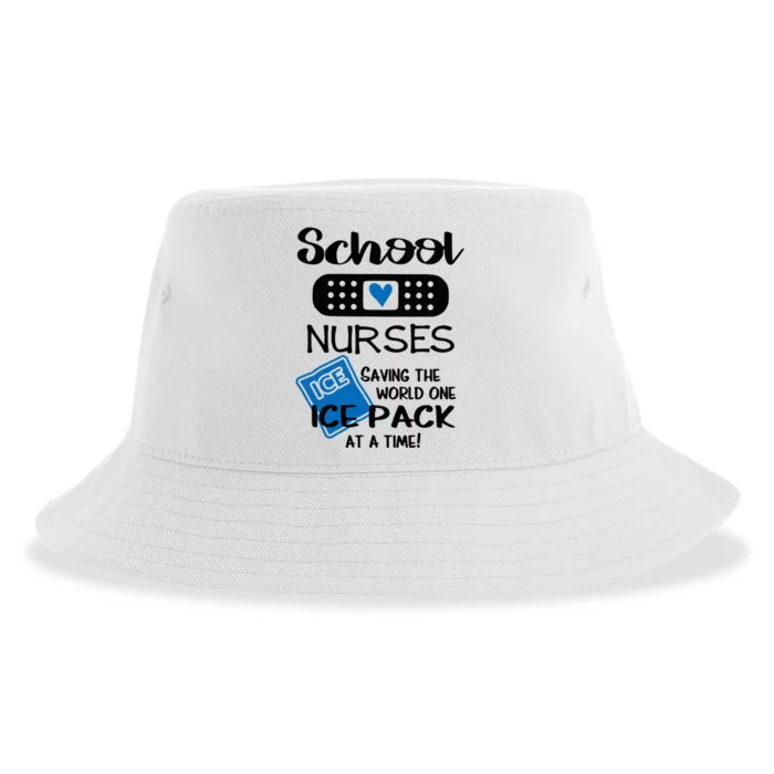 School Nurse Saving The World One Ice Pack At A Time! Sustainable Bucket Hat