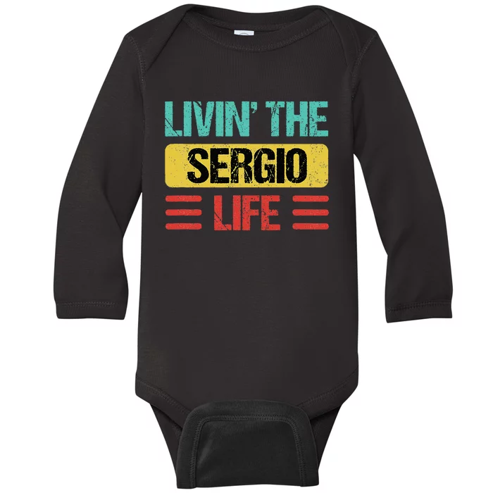 Sergio Name Baby Long Sleeve Bodysuit