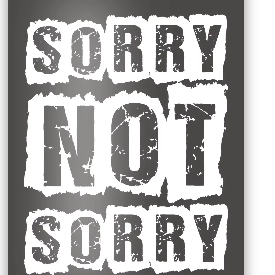 Sorry Not Sorry Poster