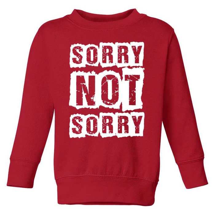 Sorry Not Sorry Toddler Sweatshirt