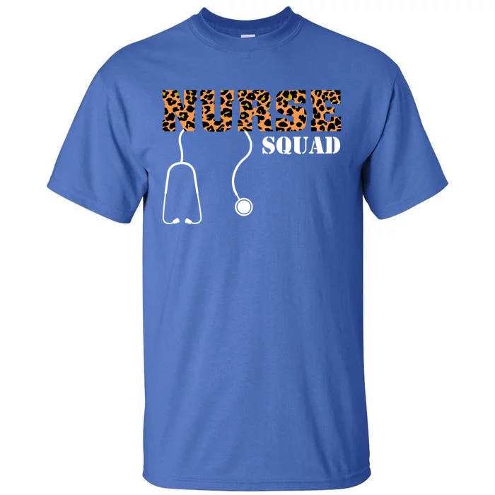 Stethoscope Nurse Squad Leopard Meaningful Gift Tall T-Shirt