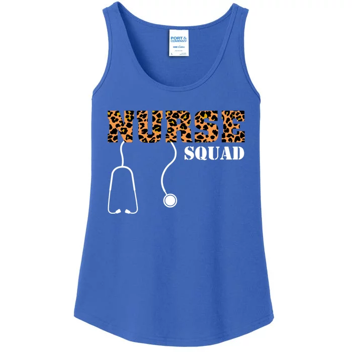 Stethoscope Nurse Squad Leopard Meaningful Gift Ladies Essential Tank