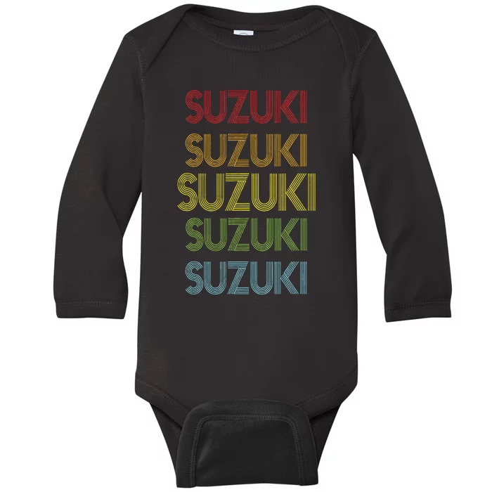 Suzuki Name Baby Long Sleeve Bodysuit