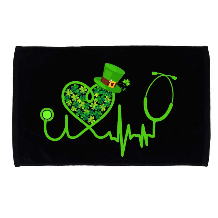 Stethoscope Nurse St Patrick's Day Lucky Nurse Shamrock Microfiber Hand Towel