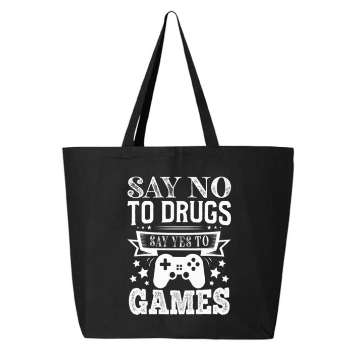 Say No To Drugs Say Yes To Games Red Ribbon Week Anti Drug 25L Jumbo Tote