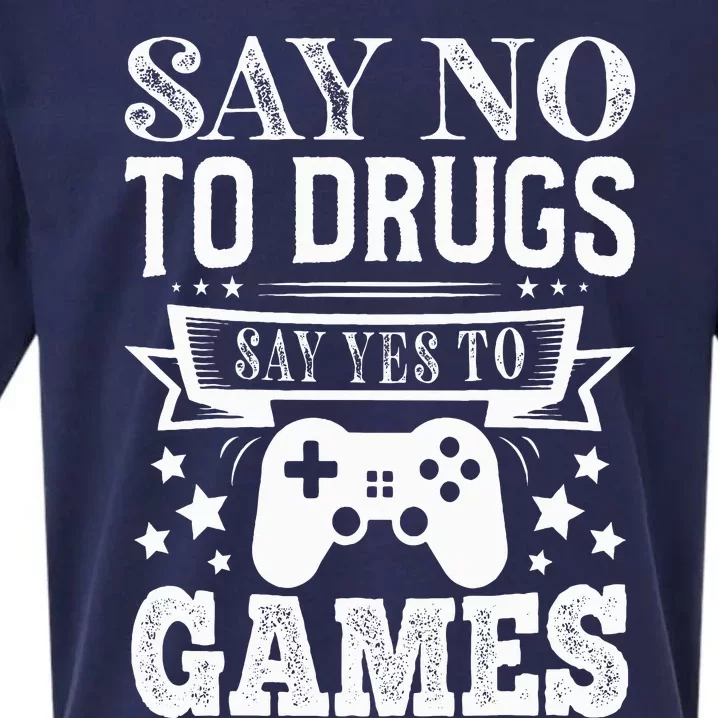 Say No To Drugs Say Yes To Games Red Ribbon Week Anti Drug Sueded Cloud Jersey T-Shirt