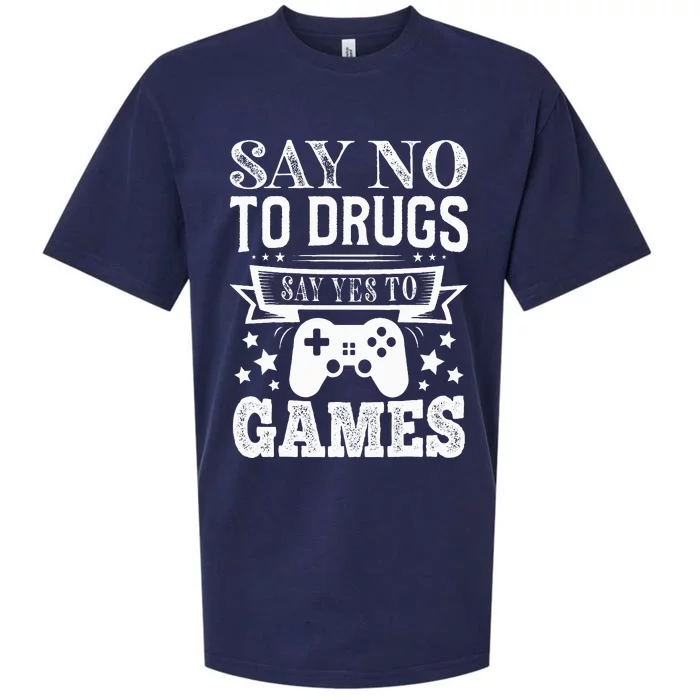 Say No To Drugs Say Yes To Games Red Ribbon Week Anti Drug Sueded Cloud Jersey T-Shirt