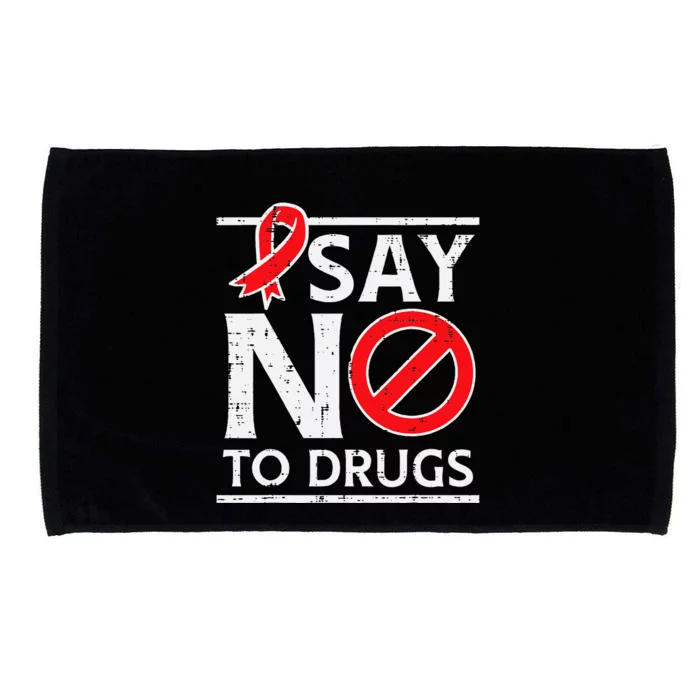 Say No To Red Ribbon Week Awareness Microfiber Hand Towel