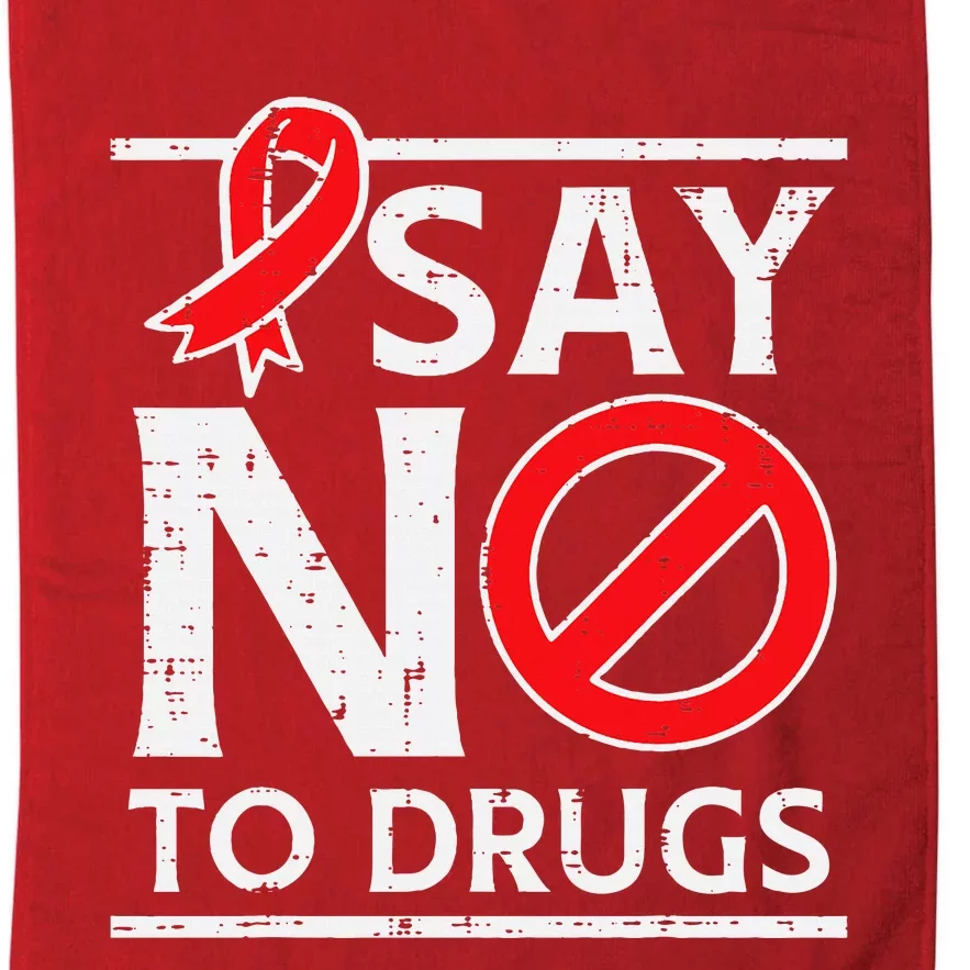 Say No To Red Ribbon Week Awareness Platinum Collection Golf Towel