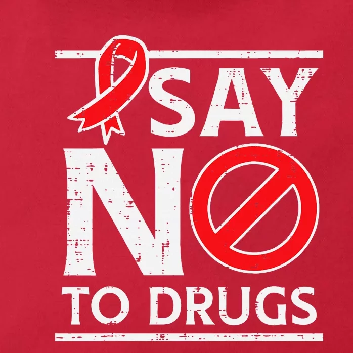 Say No To Red Ribbon Week Awareness Zip Tote Bag