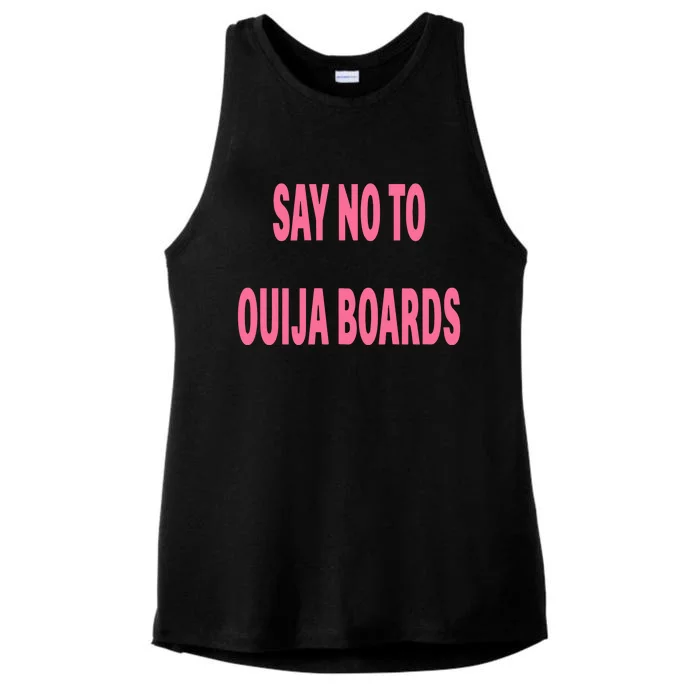 Say No To Ouija Boards Ladies Tri-Blend Wicking Tank