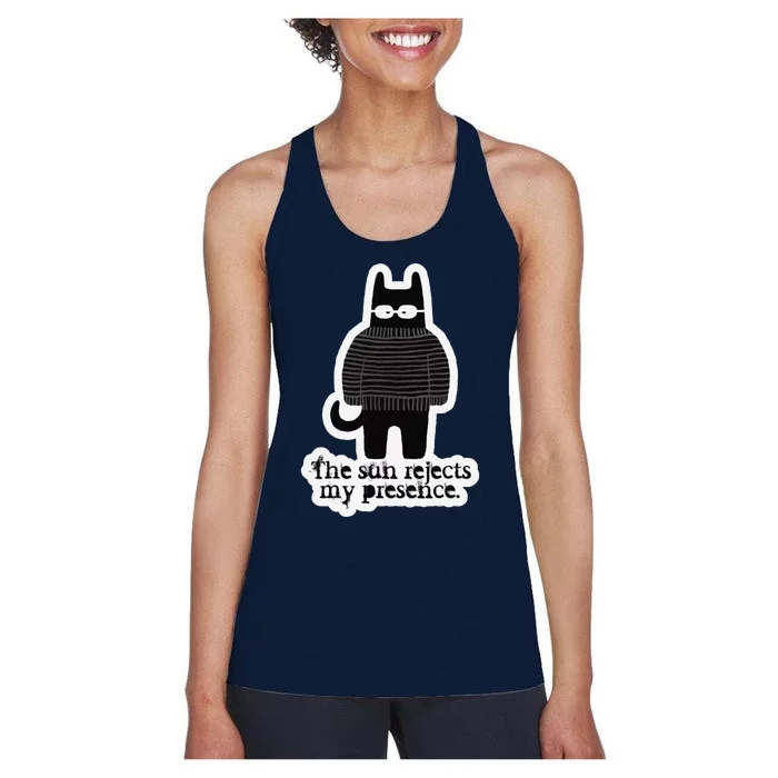 Shadowthorn Nightcatto The Sun Rejects My Presence. Women's Racerback Tank