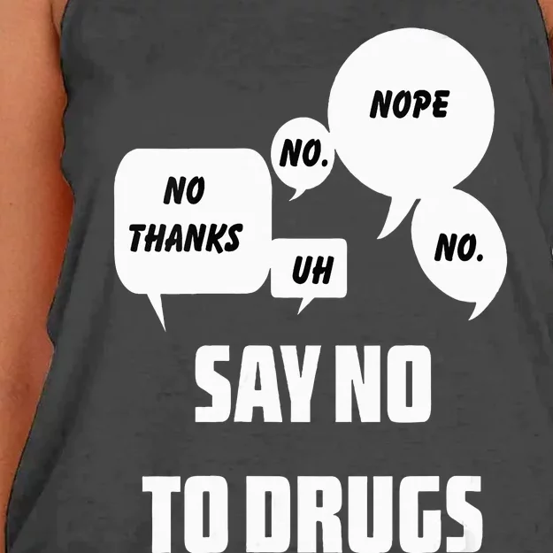 Say No To Drugs Support Red Ribbon Awareness Week Women's Knotted Racerback Tank