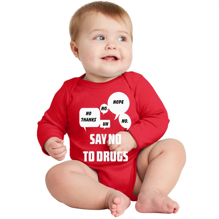 Say No To Drugs Support Red Ribbon Awareness Week Baby Long Sleeve Bodysuit