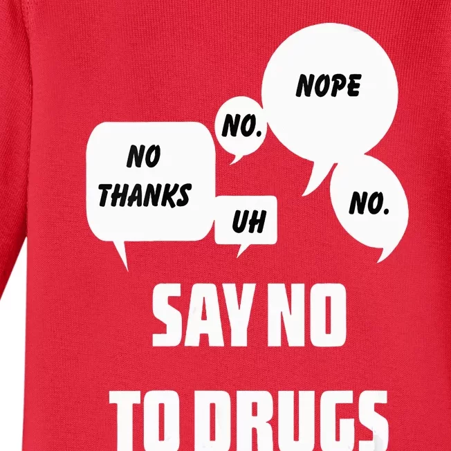 Say No To Drugs Support Red Ribbon Awareness Week Baby Long Sleeve Bodysuit