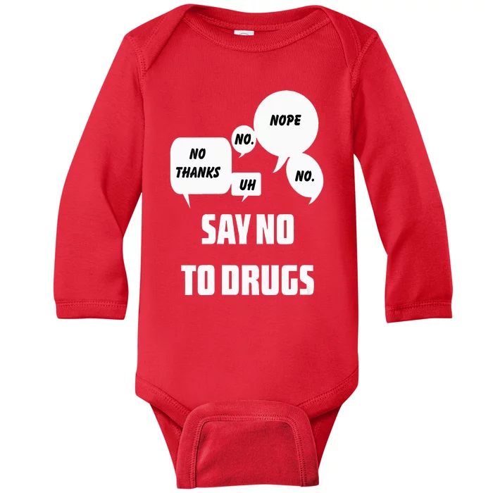 Say No To Drugs Support Red Ribbon Awareness Week Baby Long Sleeve Bodysuit