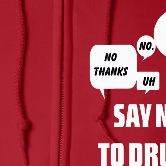 Say No To Drugs Support Red Ribbon Awareness Week Full Zip Hoodie