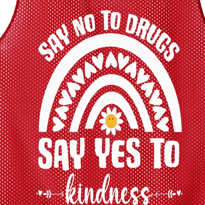 Say No To Drugs Red Ribbon Week Mesh Reversible Basketball Jersey Tank