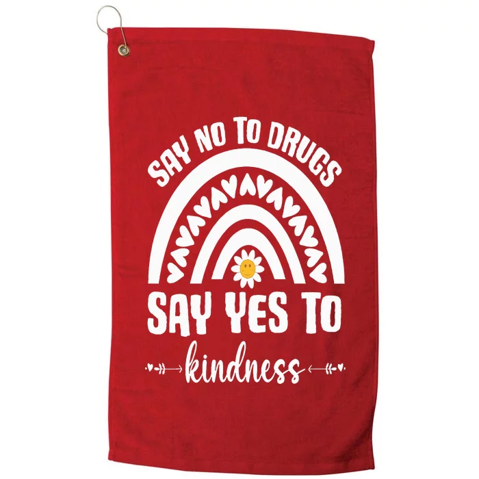 Say No To Drugs Red Ribbon Week Platinum Collection Golf Towel