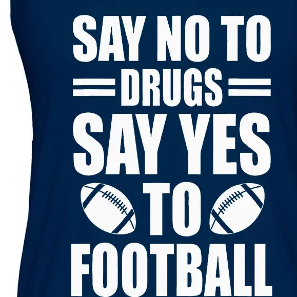 Say No To Yes To Football Red Ribbon Week Awareness Ladies Essential Flowy Tank