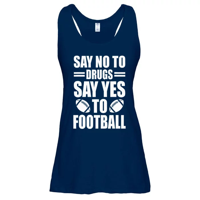 Say No To Yes To Football Red Ribbon Week Awareness Ladies Essential Flowy Tank