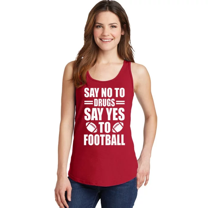 Say No To Yes To Football Red Ribbon Week Awareness Ladies Essential Tank