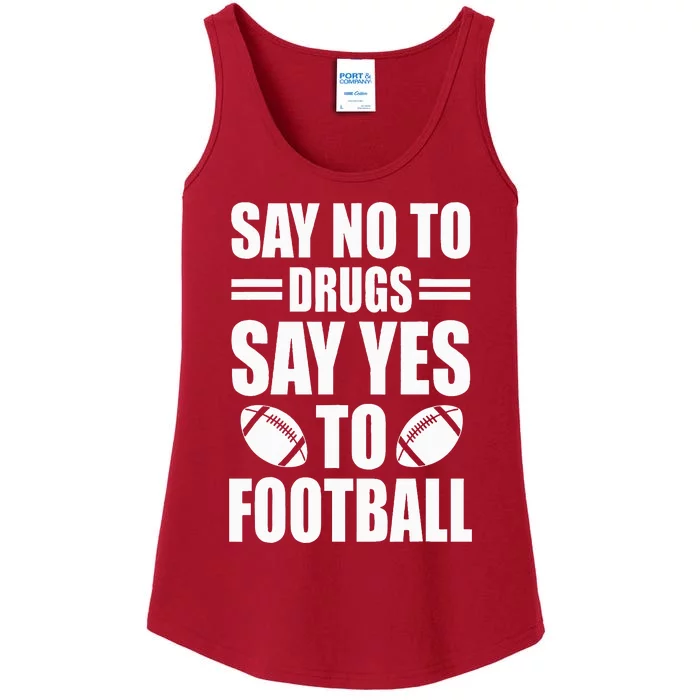 Say No To Yes To Football Red Ribbon Week Awareness Ladies Essential Tank