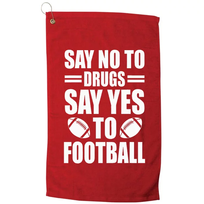 Say No To Yes To Football Red Ribbon Week Awareness Platinum Collection Golf Towel