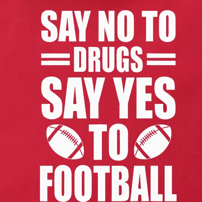 Say No To Yes To Football Red Ribbon Week Awareness Zip Tote Bag