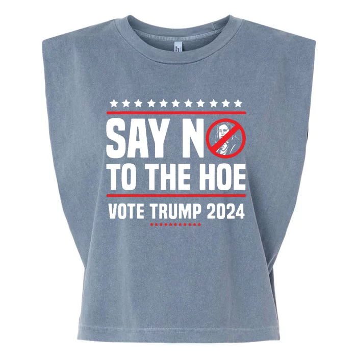 Say No To The Hoe Vote Trump 2024 Garment-Dyed Women's Muscle Tee