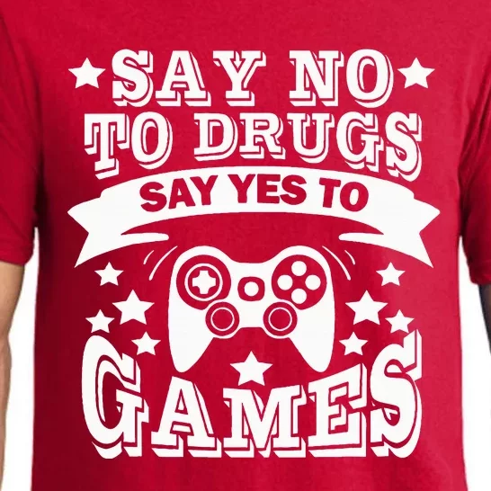 Say No To Drugs Say Yes To Games Red Ribbon Week Awareness Pajama Set