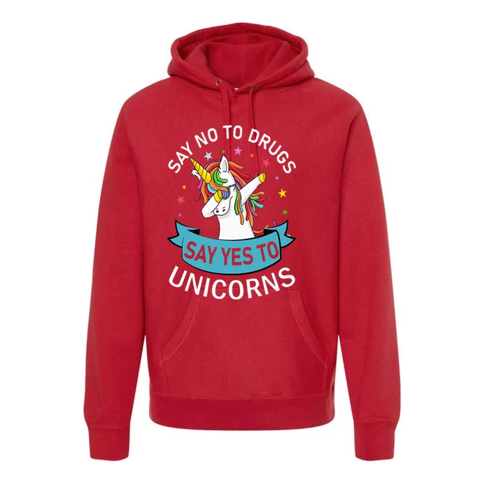 Say No To Drugs Say Yes To Unicorn Red Ribbon Week Premium Hoodie