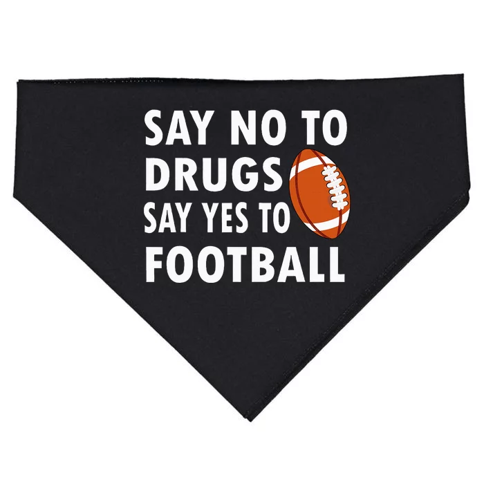 Say No To Drugs Say Yes To Football Red Ribbon Week USA-Made Doggie Bandana