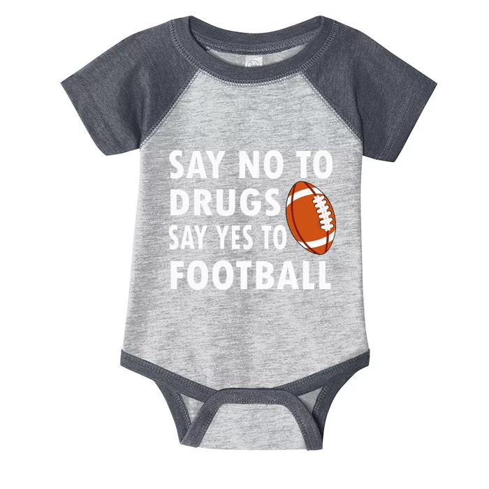 Say No To Drugs Say Yes To Football Red Ribbon Week Infant Baby Jersey Bodysuit