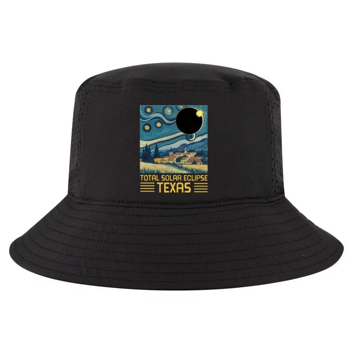 Starry Night Texas Total Solar Eclipse Artwork Cool Comfort Performance Bucket Hat