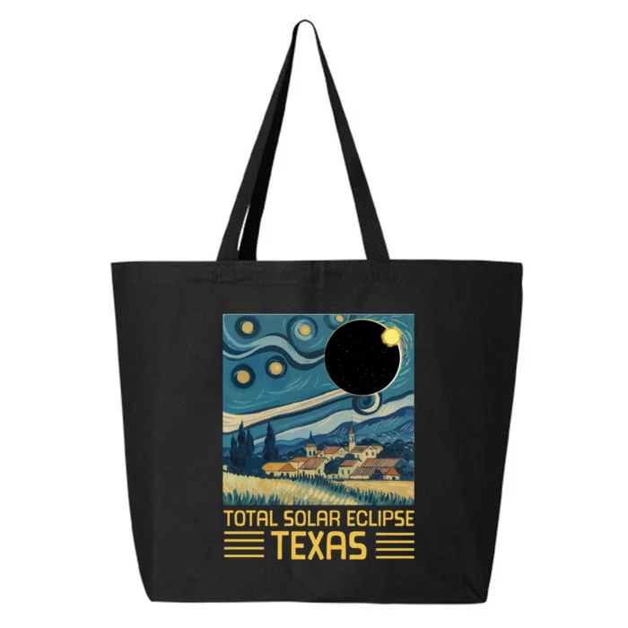 Starry Night Texas Total Solar Eclipse Artwork 25L Jumbo Tote