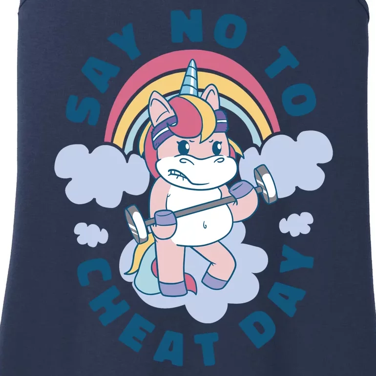 Say No To Cheat Day Unicorn Gym Ladies Essential Tank