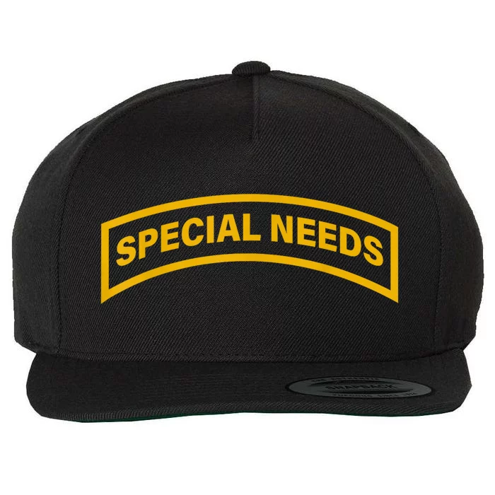 Special Needs Tab Wool Snapback Cap