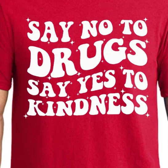 Say No To Drugs Say Yes To Kindness Red Ribbon Week Groovy Pajama Set