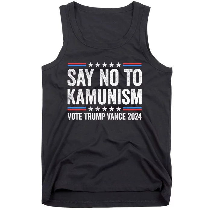 Say No To Kamunism Vote Trump Vance Election 2024 Tank Top