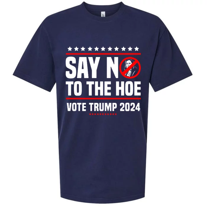 Say No To The Hoe Vote Trump 2024 Sueded Cloud Jersey T-Shirt