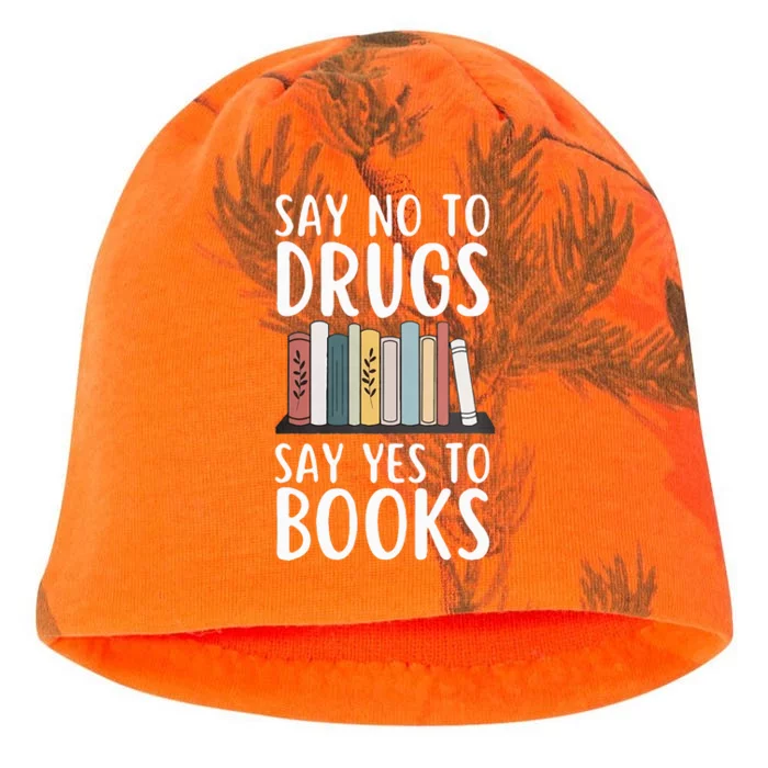 Say No To Drugs Say Yes To Books Red Ribbon Week Awareness Kati - Camo Knit Beanie