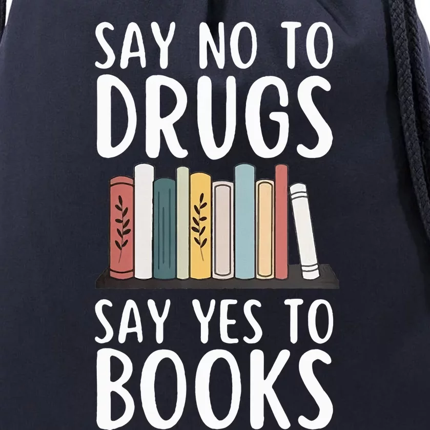 Say No To Drugs Say Yes To Books Red Ribbon Week Awareness Drawstring Bag