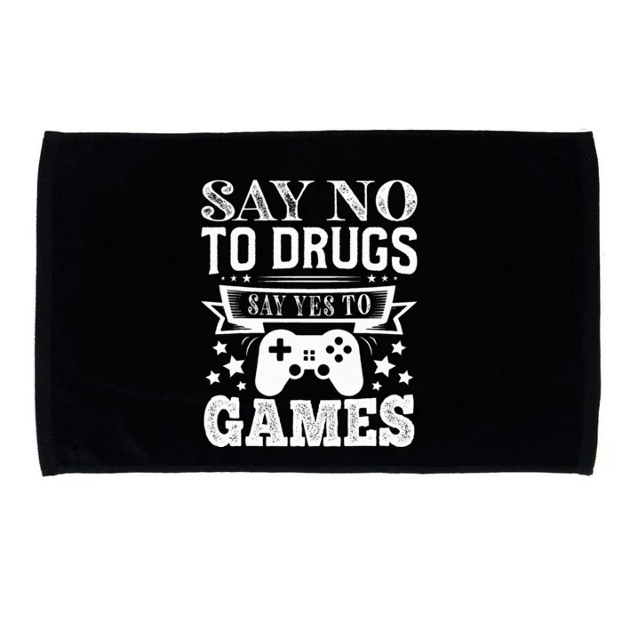 Say No To Drugs Say Yes To Games Red Ribbon Week Microfiber Hand Towel